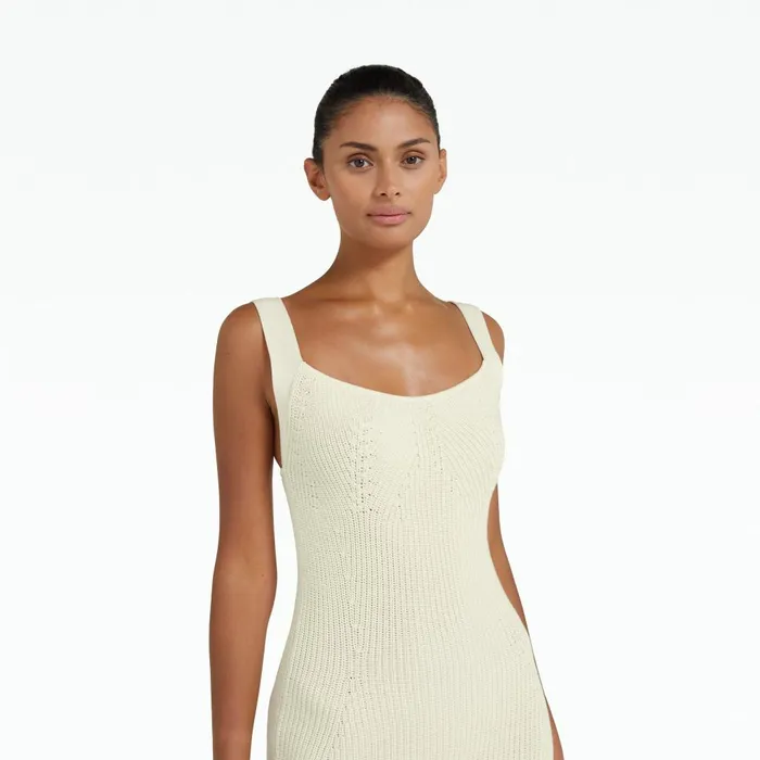 Safiyaa Huanca Ivory Knit Women Dresses