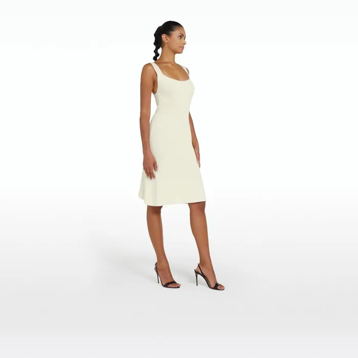 Safiyaa Huanca Ivory Knit Women Dresses