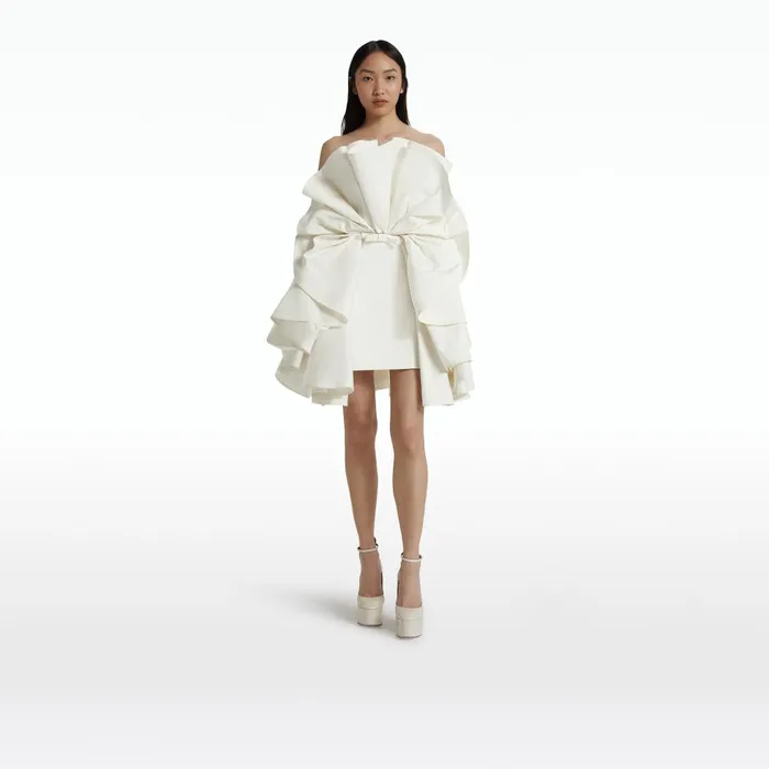 Safiyaa Iona Ivory Short Dress Women Dresses
