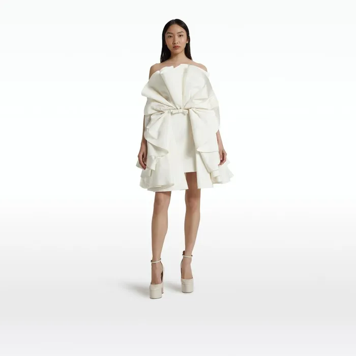 Safiyaa Iona Ivory Short Dress Women Dresses