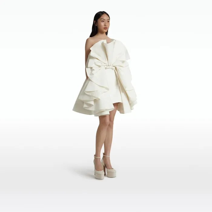 Safiyaa Iona Ivory Short Dress Women Dresses