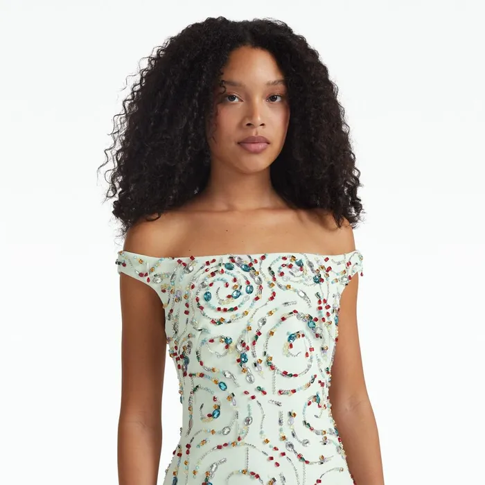 Safiyaa Josefine Spearmint Short Dress Women Dresses
