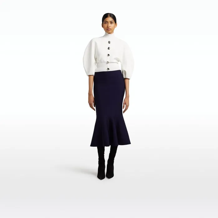 Safiyaa Kimberley Navy Knit Skirt Women Knitwear