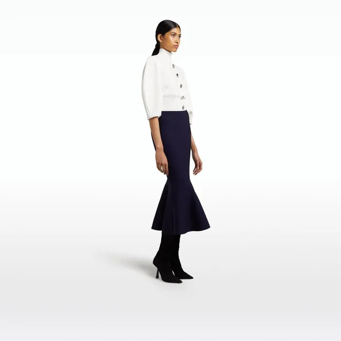 Safiyaa Kimberley Navy Knit Skirt Women Knitwear