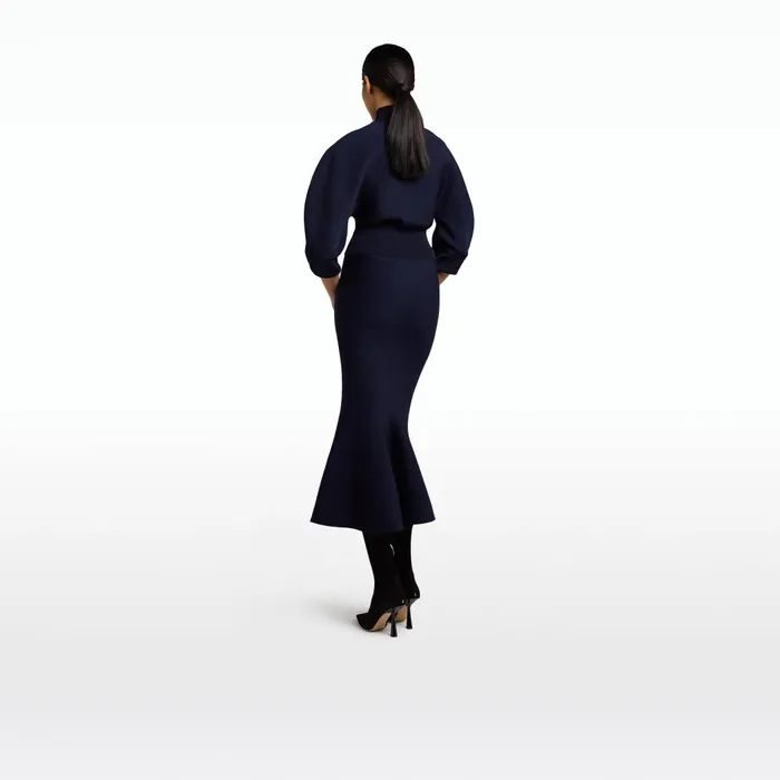 Safiyaa Kimberley Navy Knit Skirt Women Knitwear