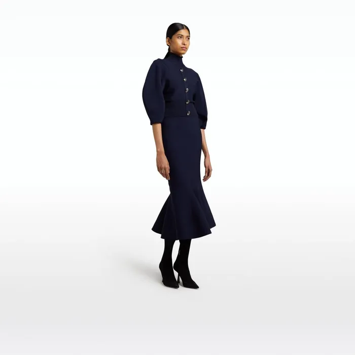 Safiyaa Kimberley Navy Knit Skirt Women Knitwear