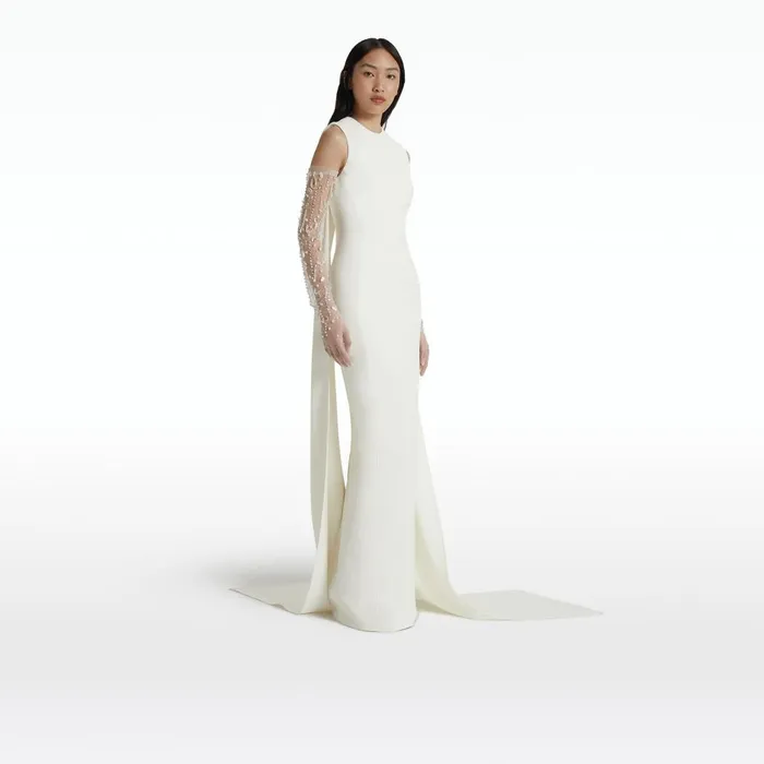 Safiyaa Linna Ivory Long Dress Women Dresses