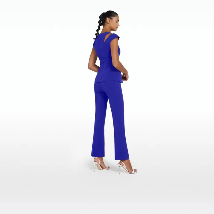 Safiyaa Mari Azure Blue Trousers Women Trousers