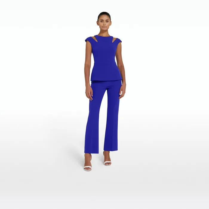 Safiyaa Mari Azure Blue Trousers Women Trousers