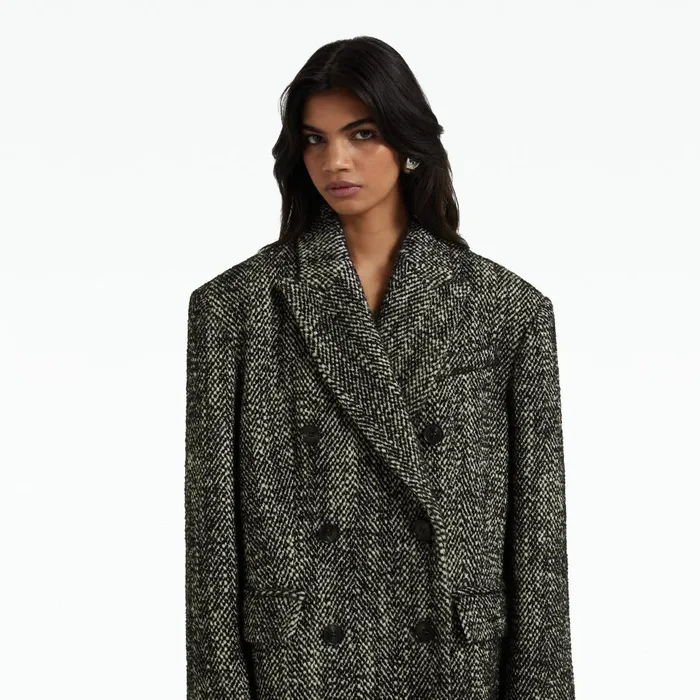 Safiyaa Micaela Black Coat Women Jackets and Coats