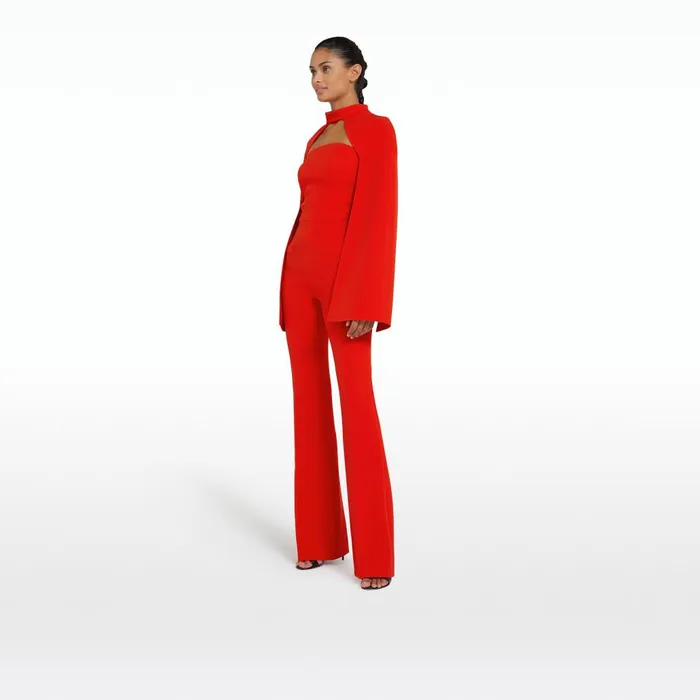 Safiyaa Myrine Cherry Red Jumpsuit Women Jumpsuits