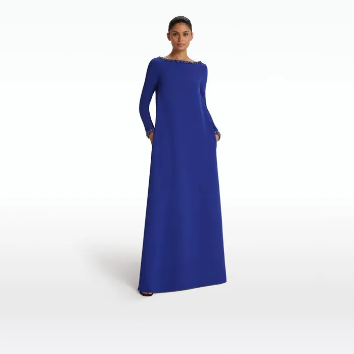 Safiyaa Naimal Skiathos Blue Long Dress Women Dresses