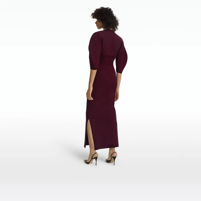 Safiyaa Nyla Currant Knit Midi Dress Women Knitwear