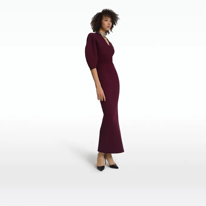 Safiyaa Nyla Currant Knit Midi Dress Women Knitwear