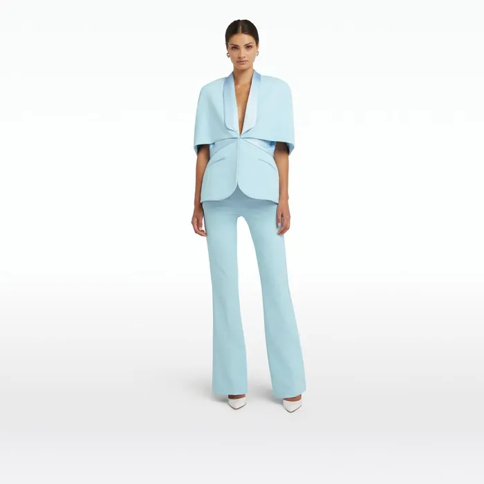 Safiyaa Polli Baby Blue Jacket Women Jackets and Coats