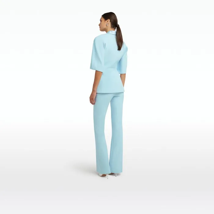 Safiyaa Polli Baby Blue Jacket Women Jackets and Coats