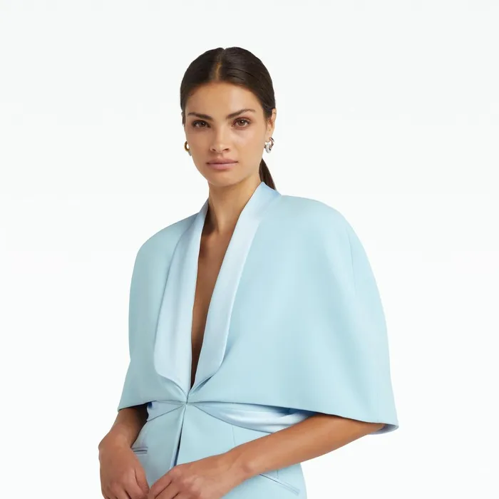 Safiyaa Polli Baby Blue Jacket Women Jackets and Coats