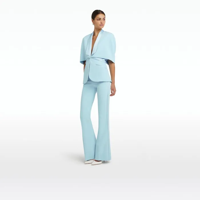 Safiyaa Polli Baby Blue Jacket Women Jackets and Coats