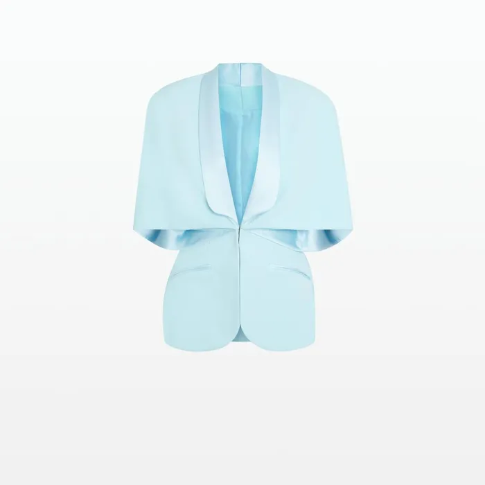 Safiyaa Polli Baby Blue Jacket Women Jackets and Coats