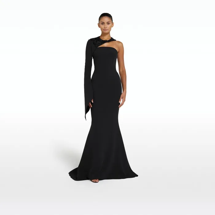 Safiyaa Raha Black Long Dress Women Dresses