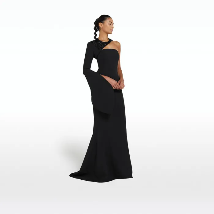 Safiyaa Raha Black Long Dress Women Dresses