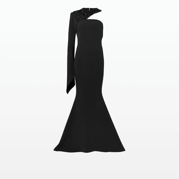 Safiyaa Raha Black Long Dress Women Dresses