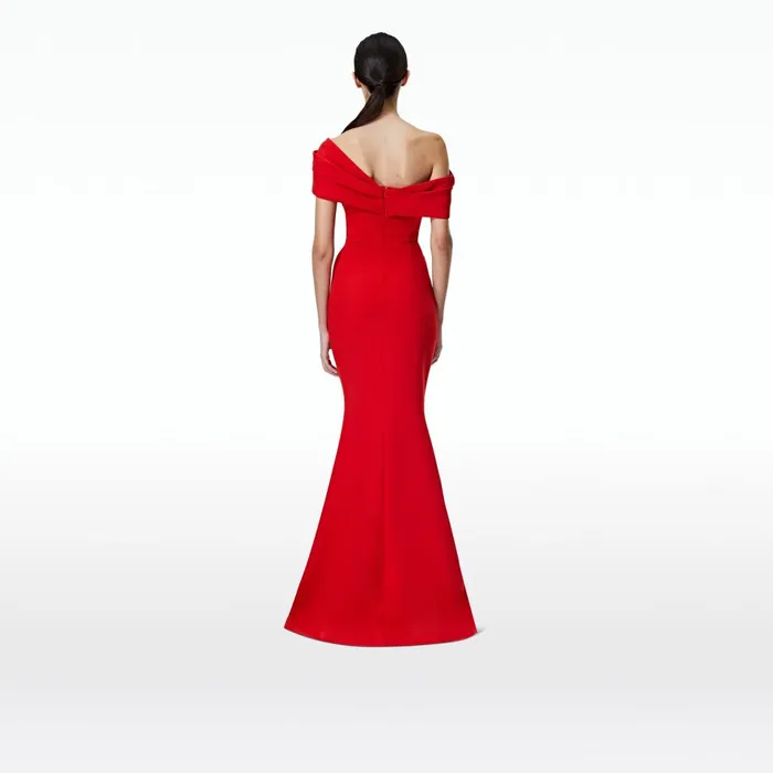 Safiyaa Rossa Dazzling Red Long Dress Women Dresses