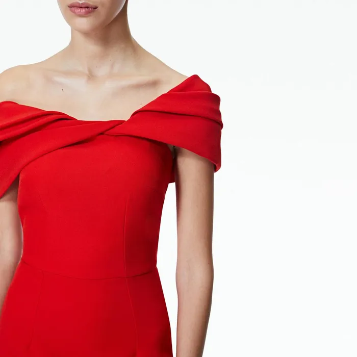 Safiyaa Rossa Dazzling Red Long Dress Women Dresses
