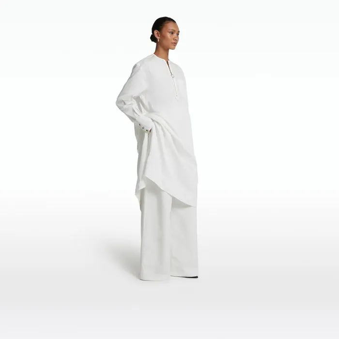 Safiyaa Sebiha Ivory Midi Dress Women Dresses