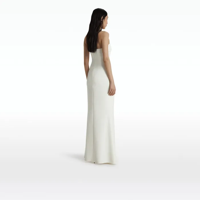 Safiyaa Soshin Ivory Strapless Dress Women Dresses