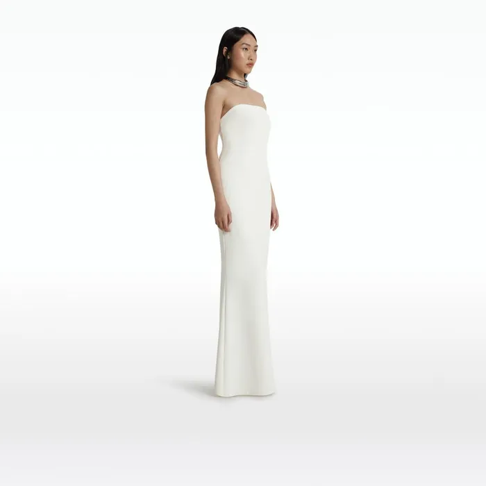 Safiyaa Soshin Ivory Strapless Dress Women Dresses