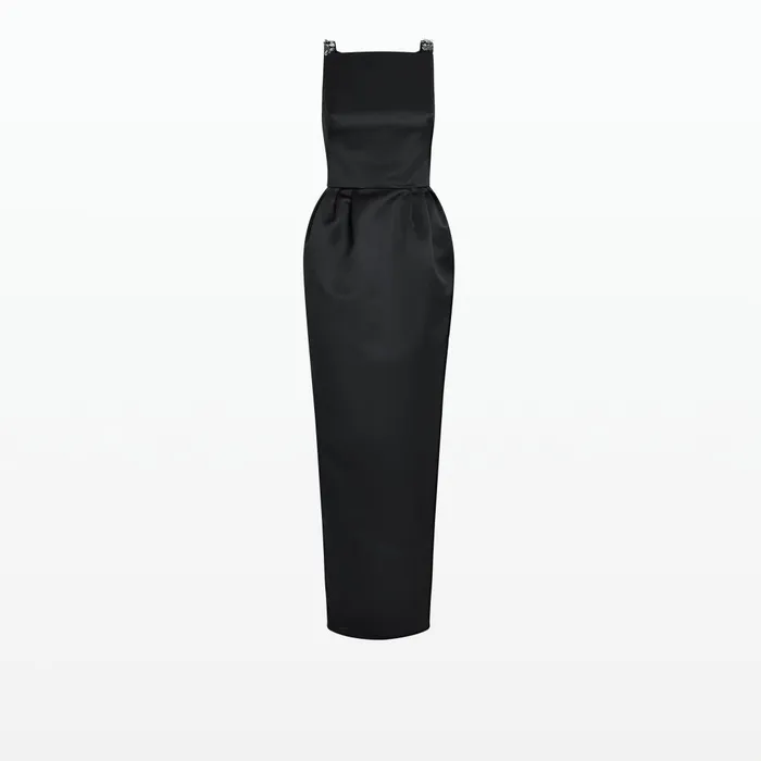 Safiyaa Trecchi Black Long Dress Women Dresses