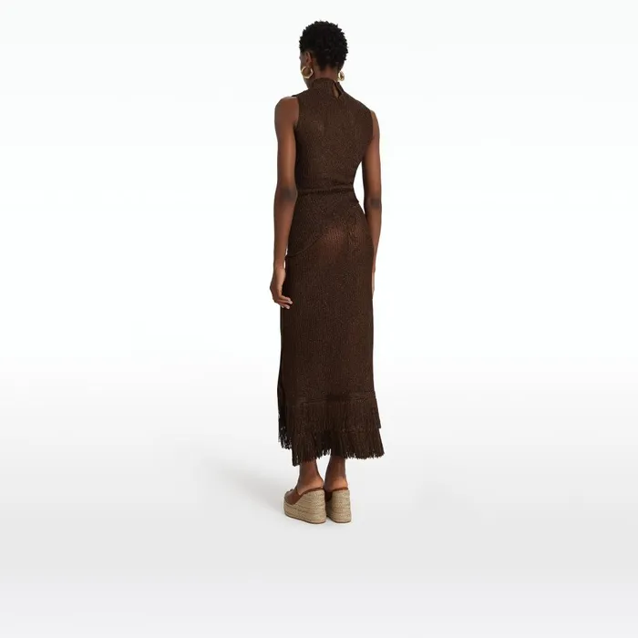 Safiyaa Veranna Deep Brown Knit Top Women Knitwear