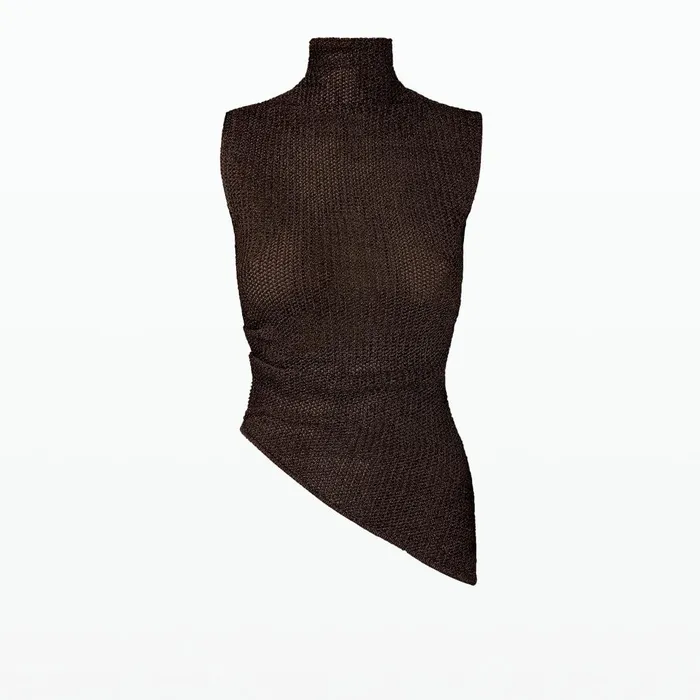 Safiyaa Veranna Deep Brown Knit Top Women Knitwear