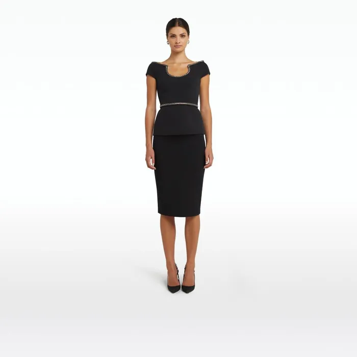 Safiyaa Xena Black Top Women Tops