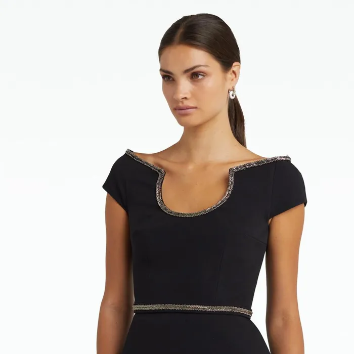 Safiyaa Xena Black Top Women Tops