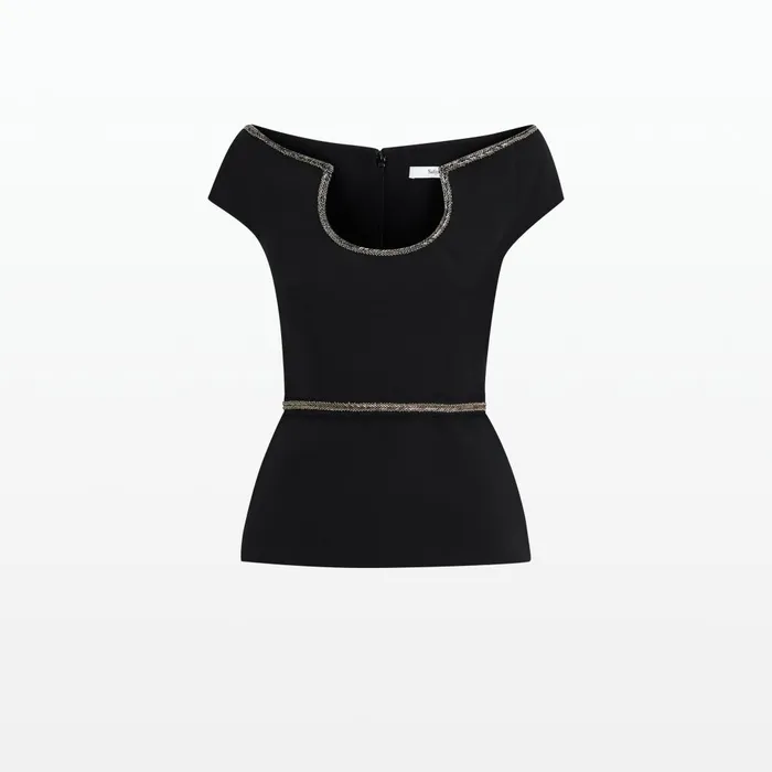 Safiyaa Xena Black Top Women Tops