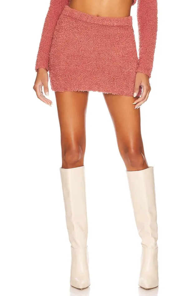 Safya Fuzzy Mini Skirt Mauve Women Lovers and Friends Skirts