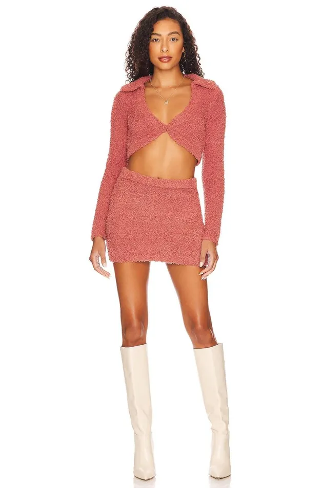 Safya Fuzzy Mini Skirt Mauve Women Lovers and Friends Skirts