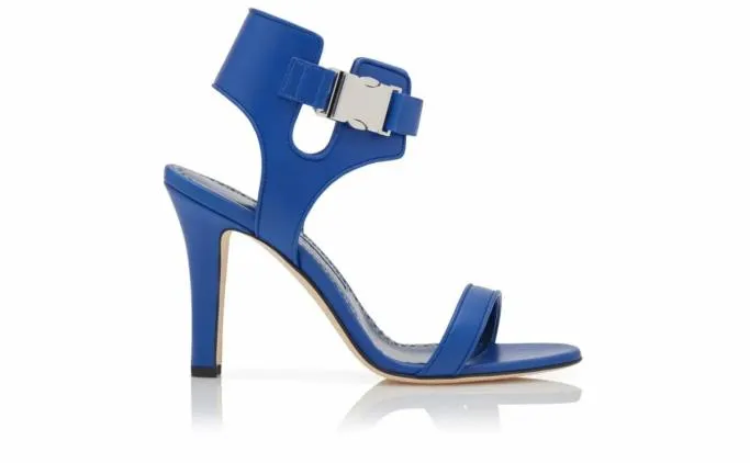 Sandals Women Manolo Blahnik POLLUXBlue Nappa Leather Buckle Detail Pumps Sandals Women Manolo Blahnik POLLUXBlue Nappa Leather Buckle Detail Pumps