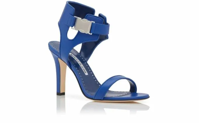 Sandals Women Manolo Blahnik POLLUXBlue Nappa Leather Buckle Detail Pumps Sandals Women Manolo Blahnik POLLUXBlue Nappa Leather Buckle Detail Pumps