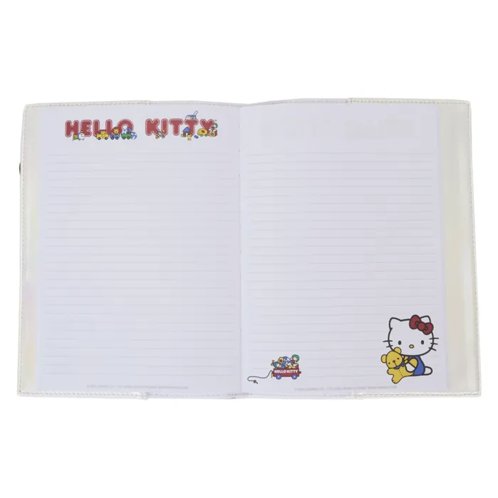 Sanrio Hello Kitty 50th Anniversary Cosplay Pearlescent Refillable Stationery Journal Unisex Loungefly Small Accessories Sanrio Hello Kitty 50th Anniversary Cosplay Pearlescent Refillable Stationery Journal Unisex Loungefly Small Accessories