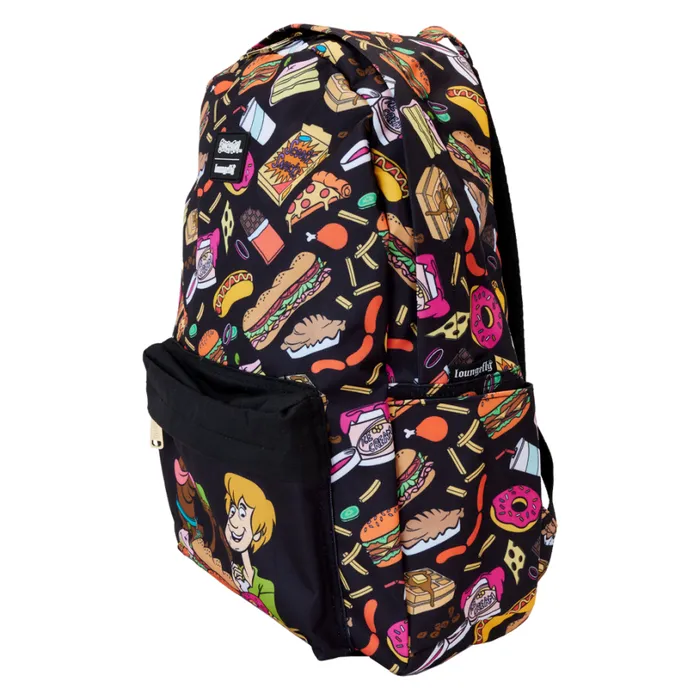 ScoobyDoo Snacks AllOver Print Nylon FullSize Backpack Unisex Loungefly Backpacks