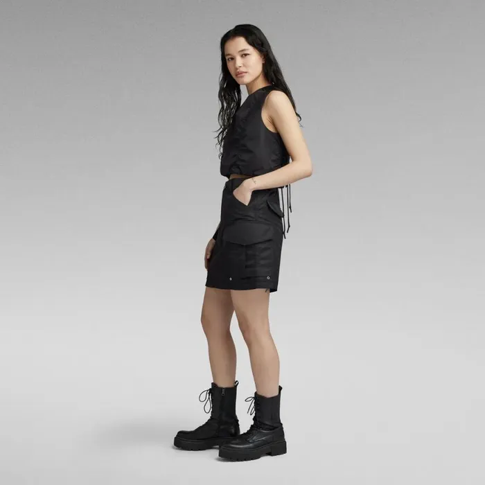 Shirts and Blouses Women GStar RAW MA1 Cropped Sleeveless Shirt Dark Black