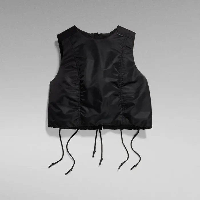 Shirts and Blouses Women GStar RAW MA1 Cropped Sleeveless Shirt Dark Black