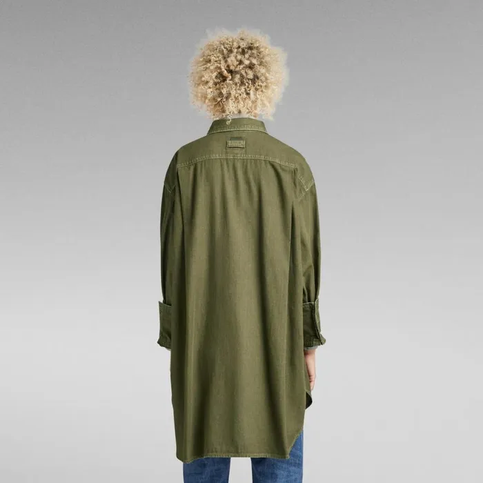Shirts and Blouses Women GStar RAW Oversized Boyfriend Shirt Shadow Olive