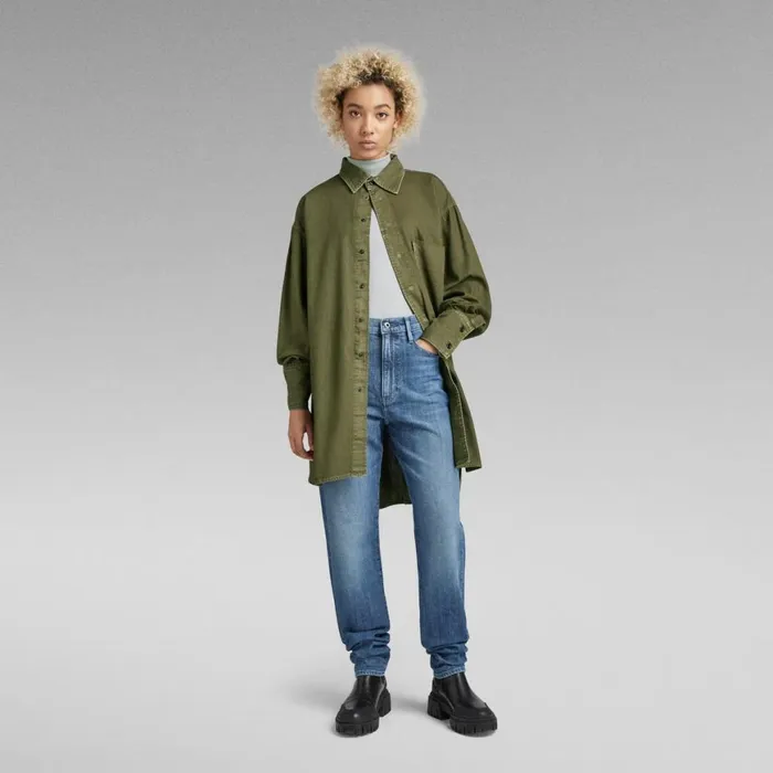 Shirts and Blouses Women GStar RAW Oversized Boyfriend Shirt Shadow Olive