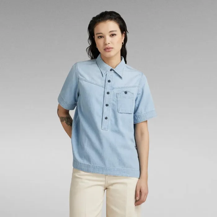 Shirts and Blouses Women GStar RAW Raw Utility 1Pocket Shirt Light Aged