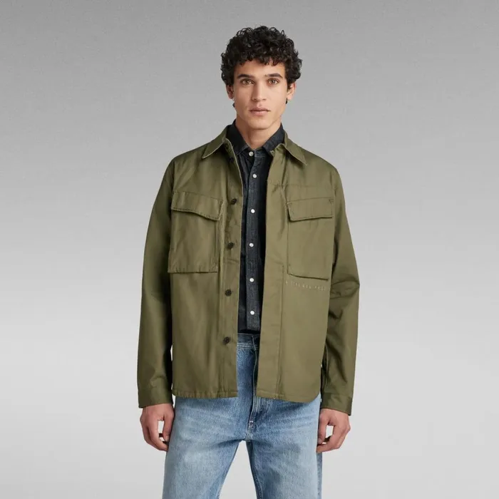 Shirts and Blouses Women GStar RAW Unisex Mysterious Regular Shirt Shadow Olive