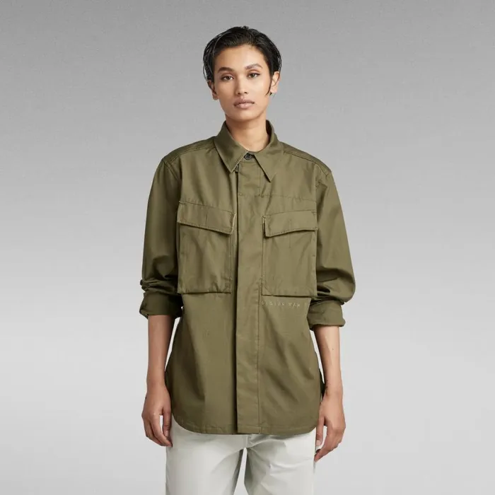 Shirts and Blouses Women GStar RAW Unisex Mysterious Regular Shirt Shadow Olive